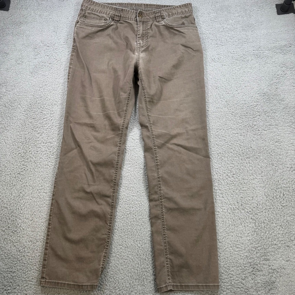 Prana Bridger Mens 34x30 Brown Straight Leg Cotton Blend Pants Casual Outdoor‎